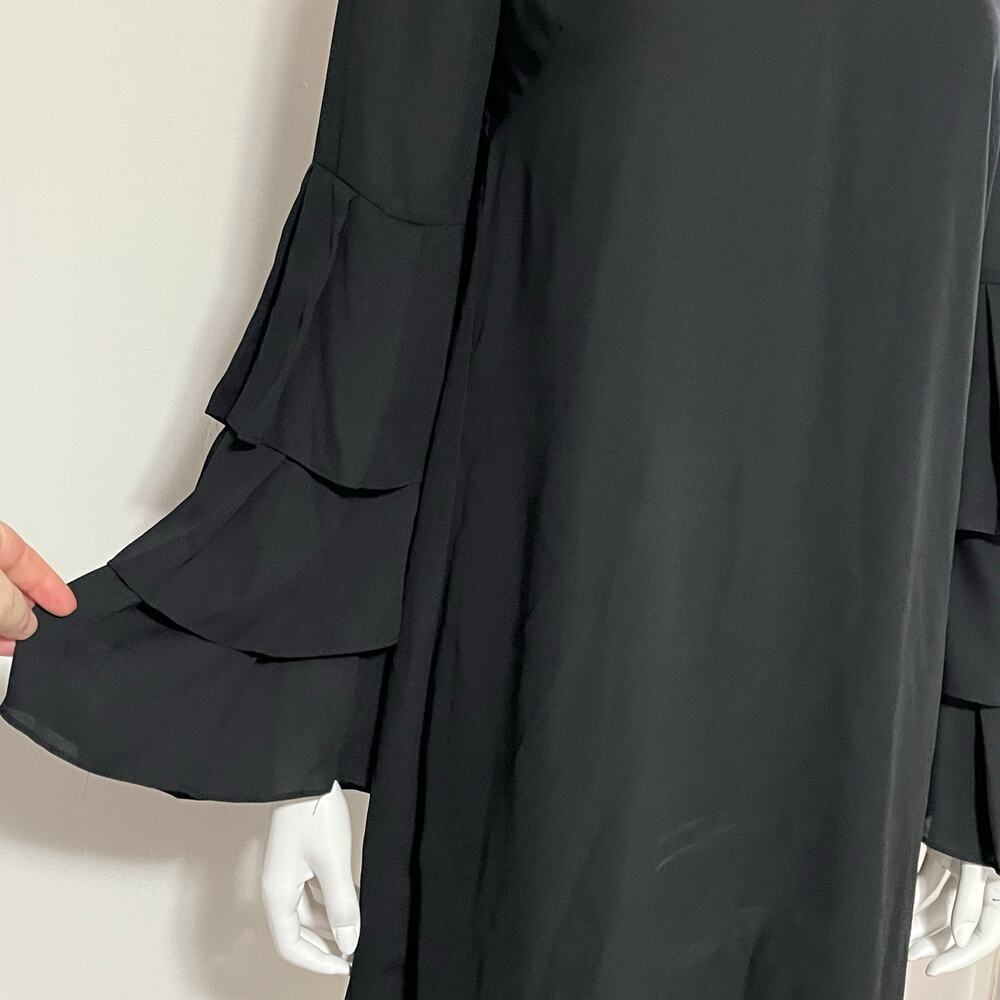 Bailey/44 Black Ruffled Sleeve Mini Dress Size Medium - Picture 6 of 12